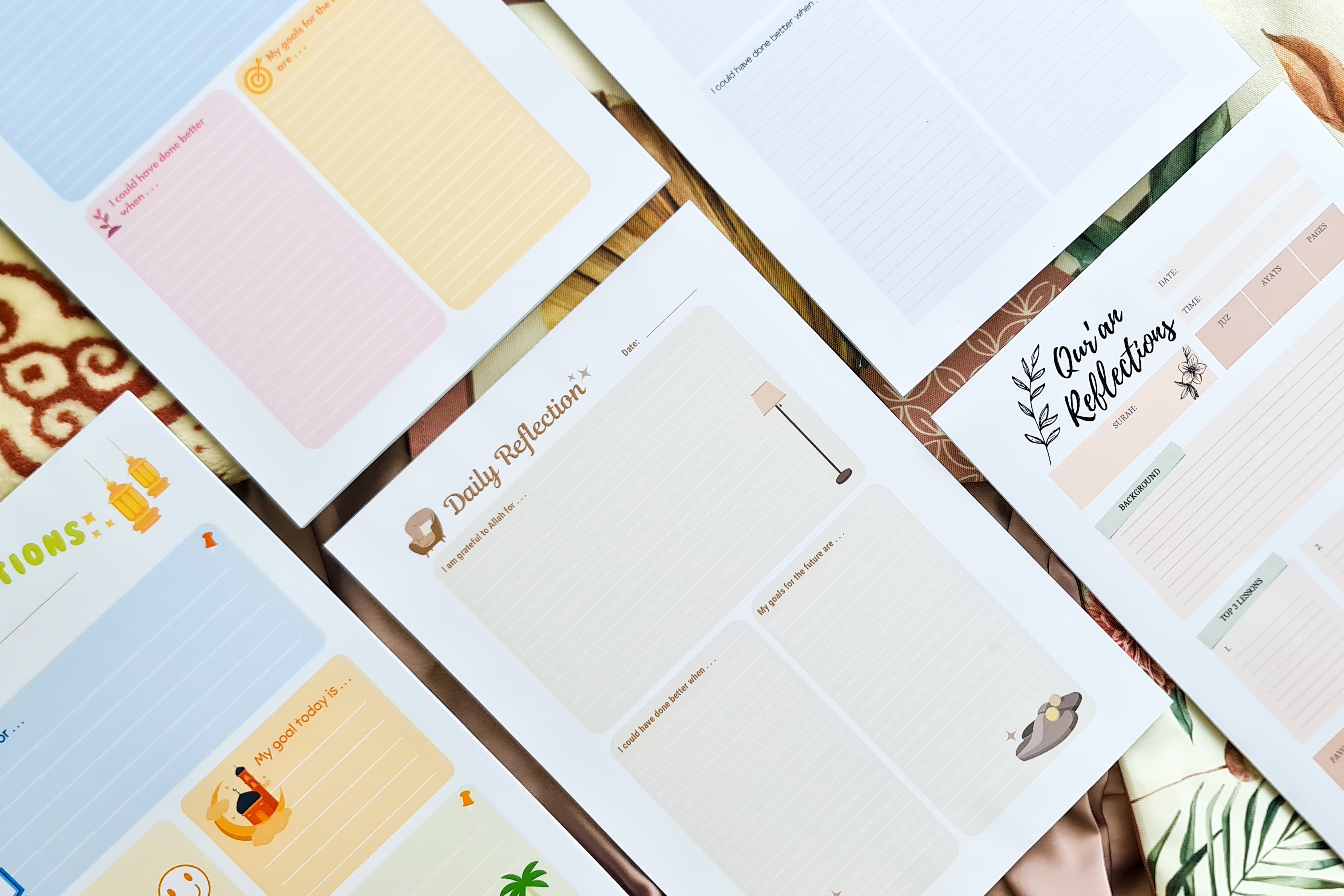 Collection of reflection Islamic Notepads made in NZ.