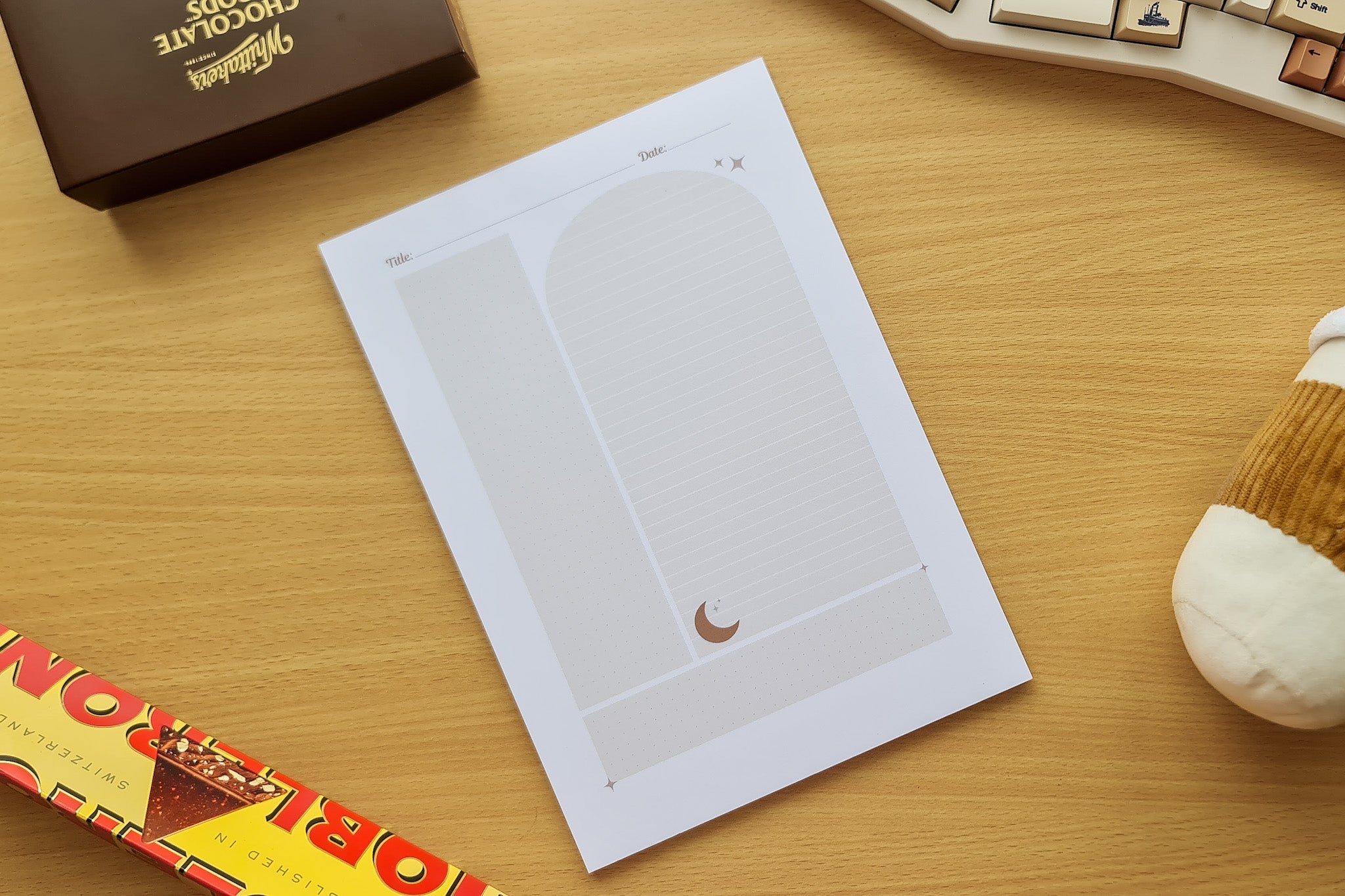 Cornell Notes - Cocoa -  Cosy Writing Pad - Totepad