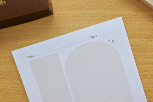 Cornell Notes - Cocoa - Cosy Writing Pad - Totepad