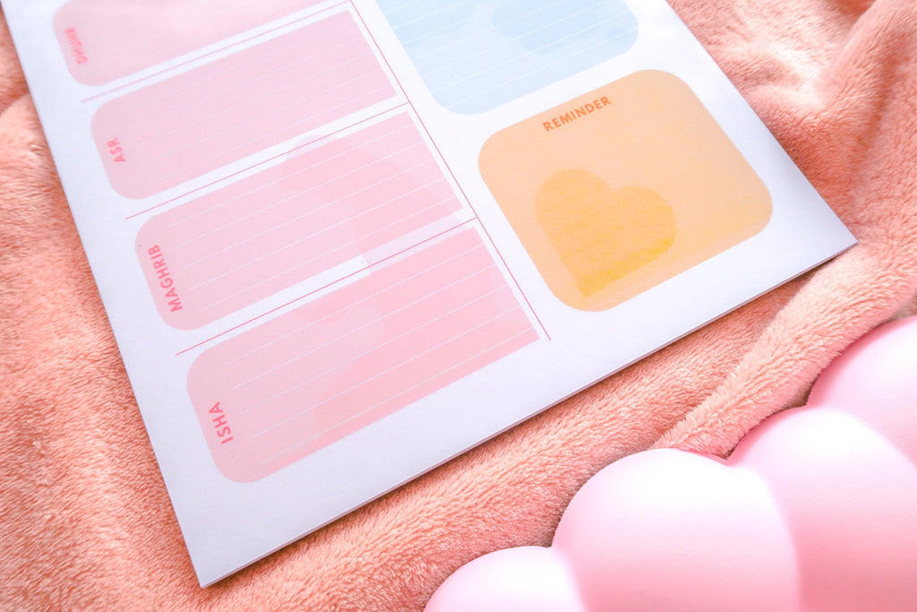 Daily Plan Notepad - Bubblegum - Stationery - Totepad